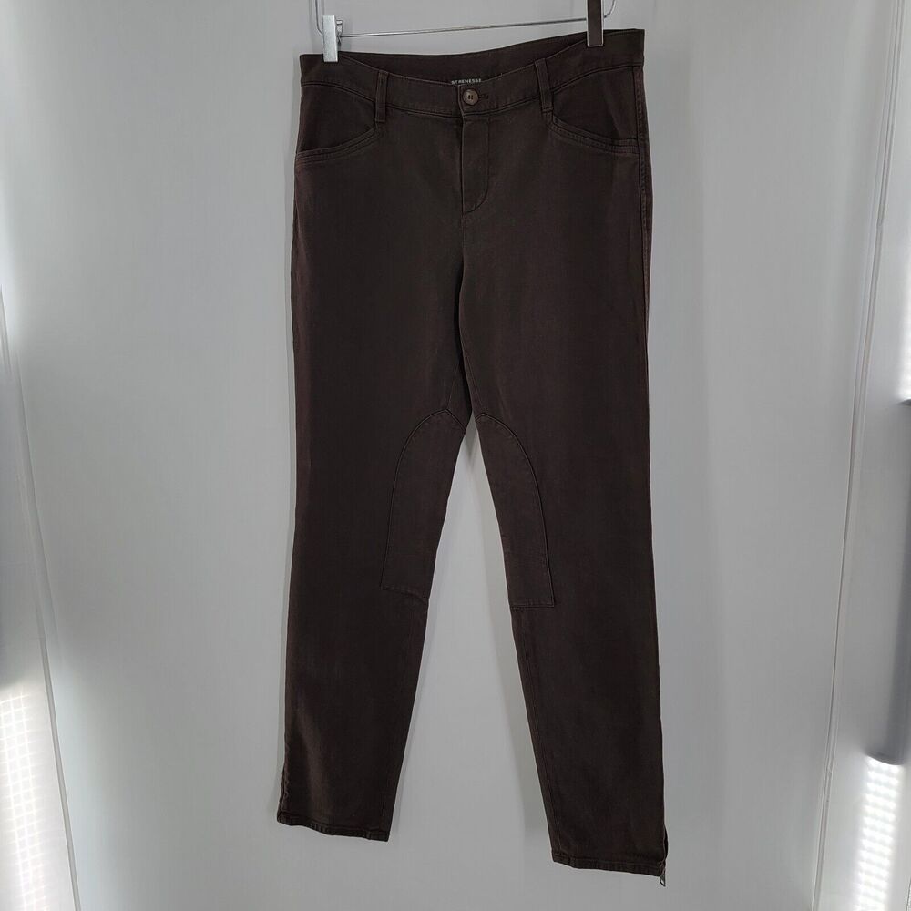 Strenesse Gabrielle Strehle Brown Ankle Zip Pants Size 8